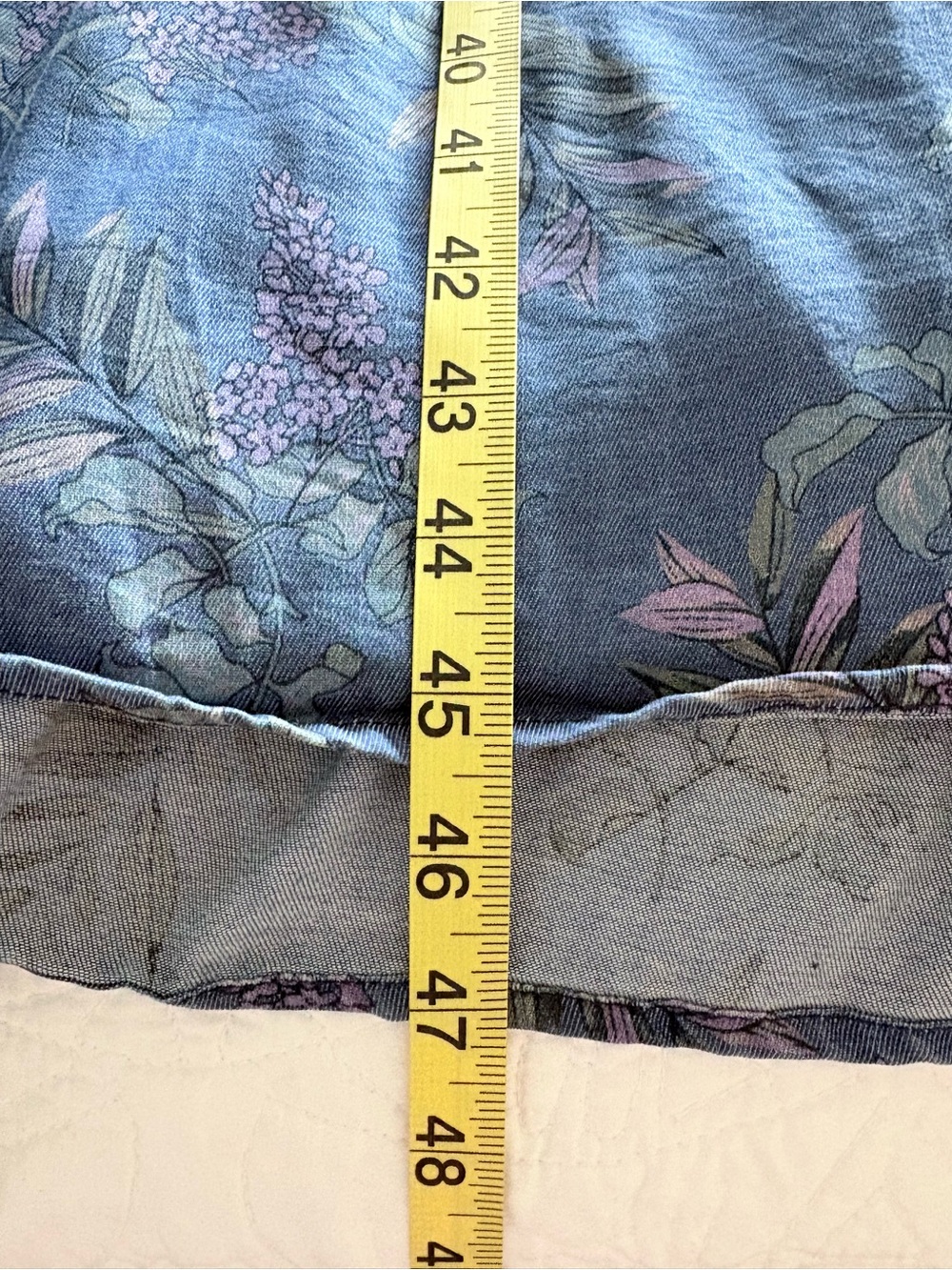 Natural Life Rebecca Tiered Midi Shirt Dress Blue Floral Lyocell Blend - XXL - Picture 12 of 12